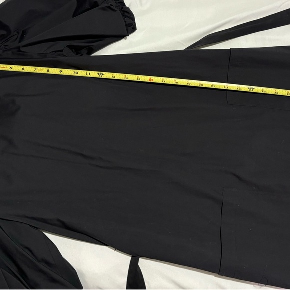 Frame Margot Mock Neck Balloon Sleeves Belted Black Mini Dress With Pockets NWOT - Picture 12 of 15